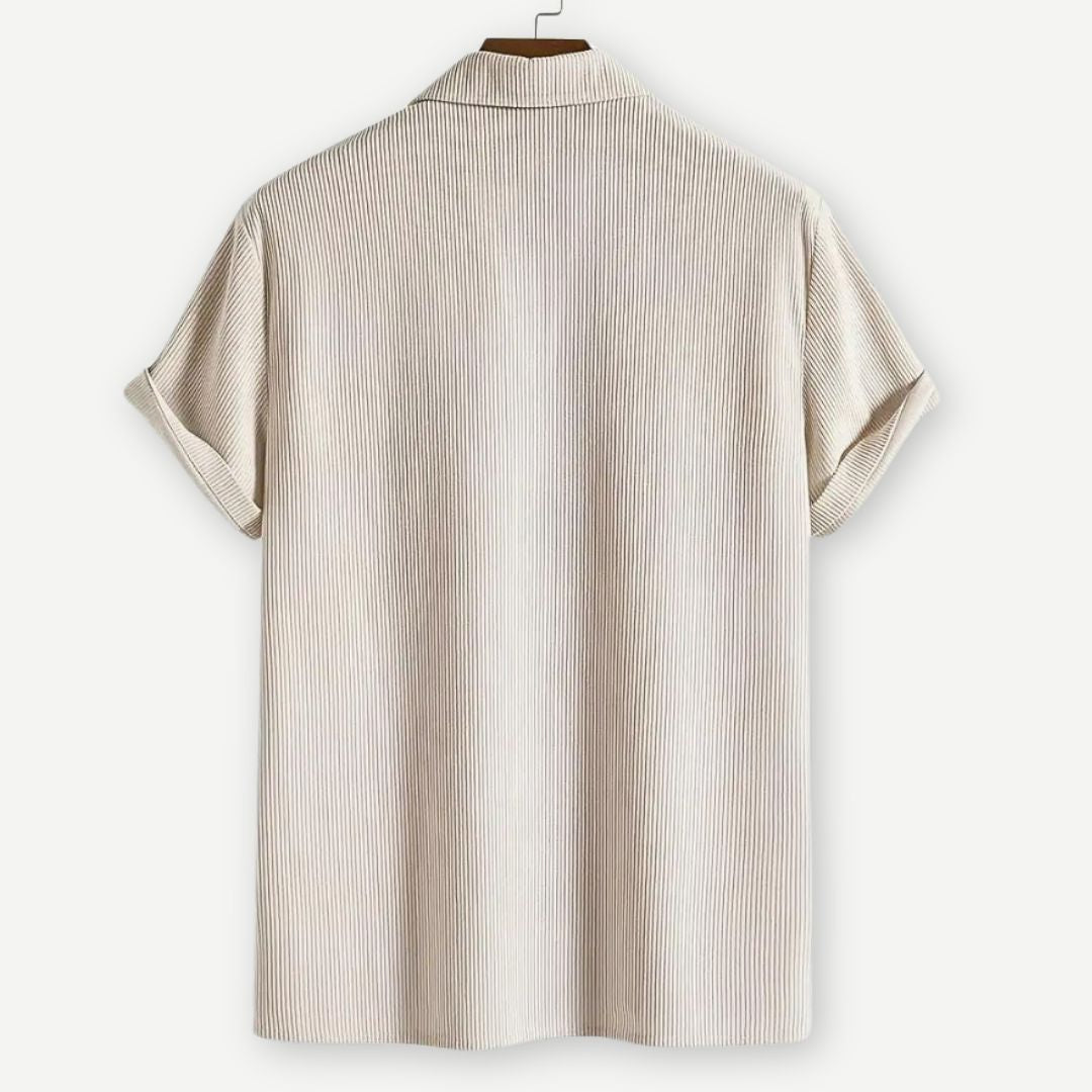 Ribbed Johnny Collar Polo  Drako Watches