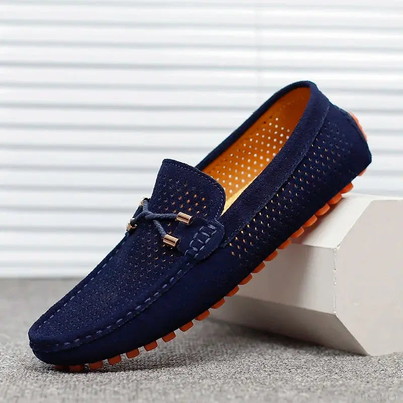 Adrian Leather Slip-On Loafers  Drako Watches Shoes