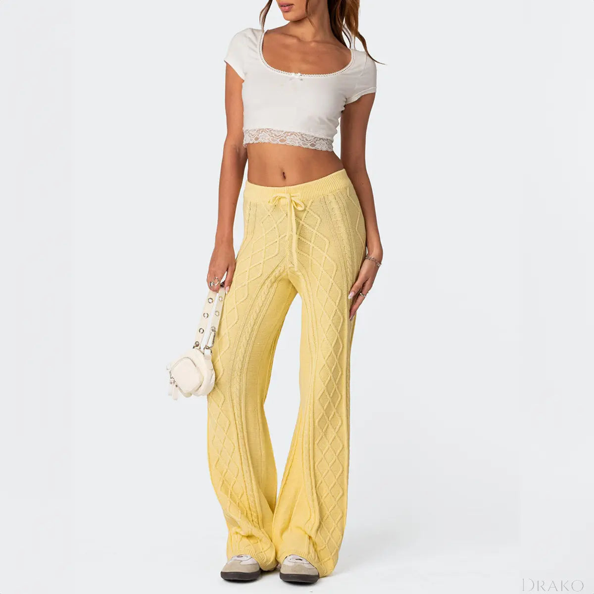 Amara Knit Wide-Leg Pants  Drako Watches