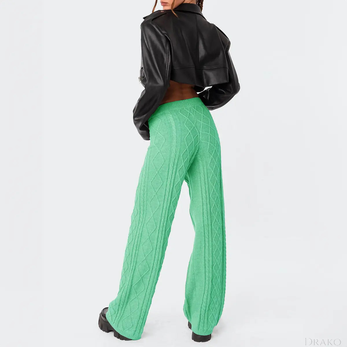 Amara Knit Wide-Leg Pants  Drako Watches
