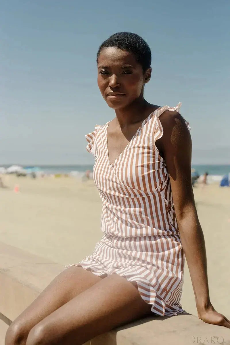 Aurea Women’s Ruffle Detail Romper  Drako Watches