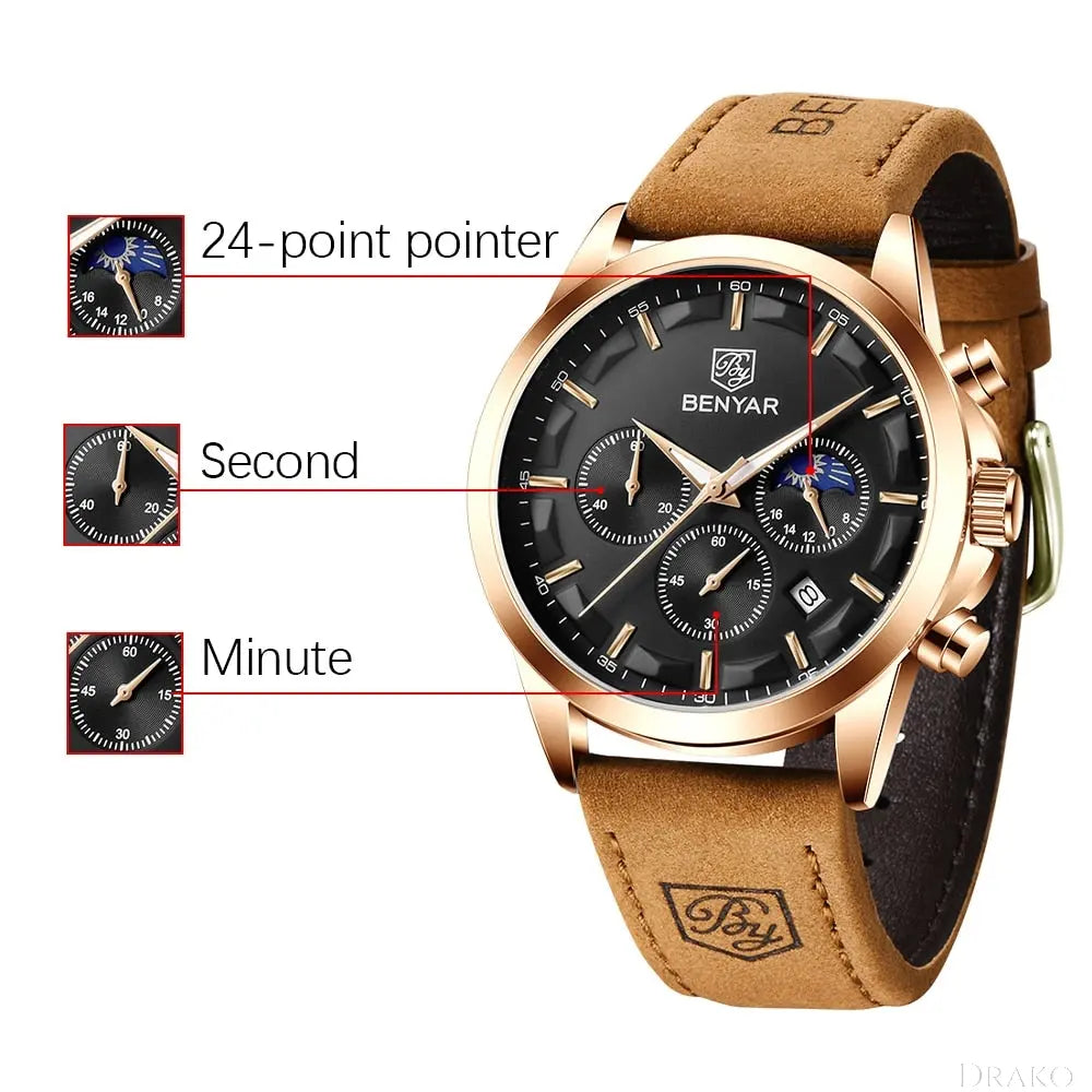 B&Y - Suede Gentry  Drako Watches Men's Watches