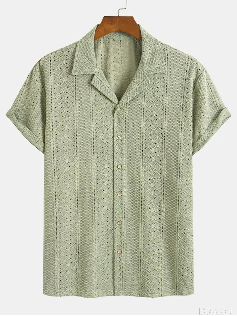 Benson Knit Jacquard Polo  Drako Watches