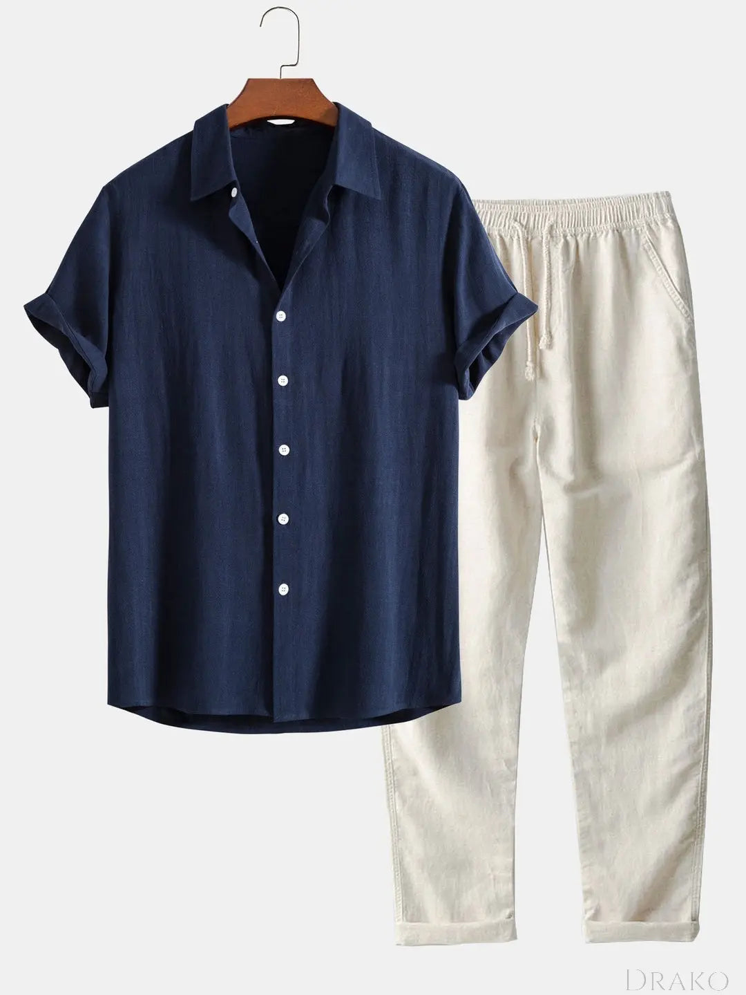 Carter Men’s Button Shirt and Shorts Set  Drako Watches