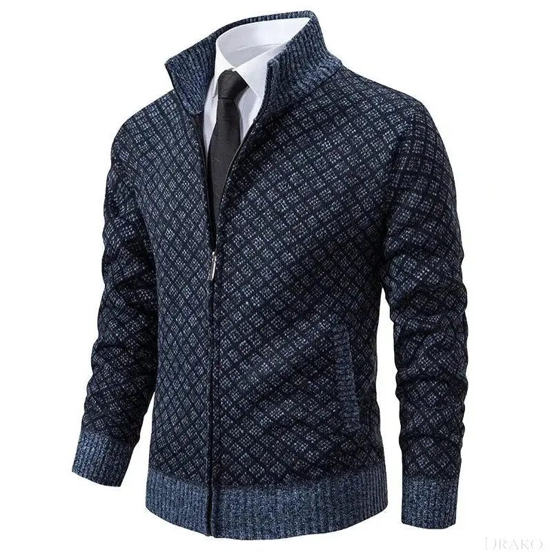 Dawson Men’s Wool Zipper Cardigan  Drako Watches