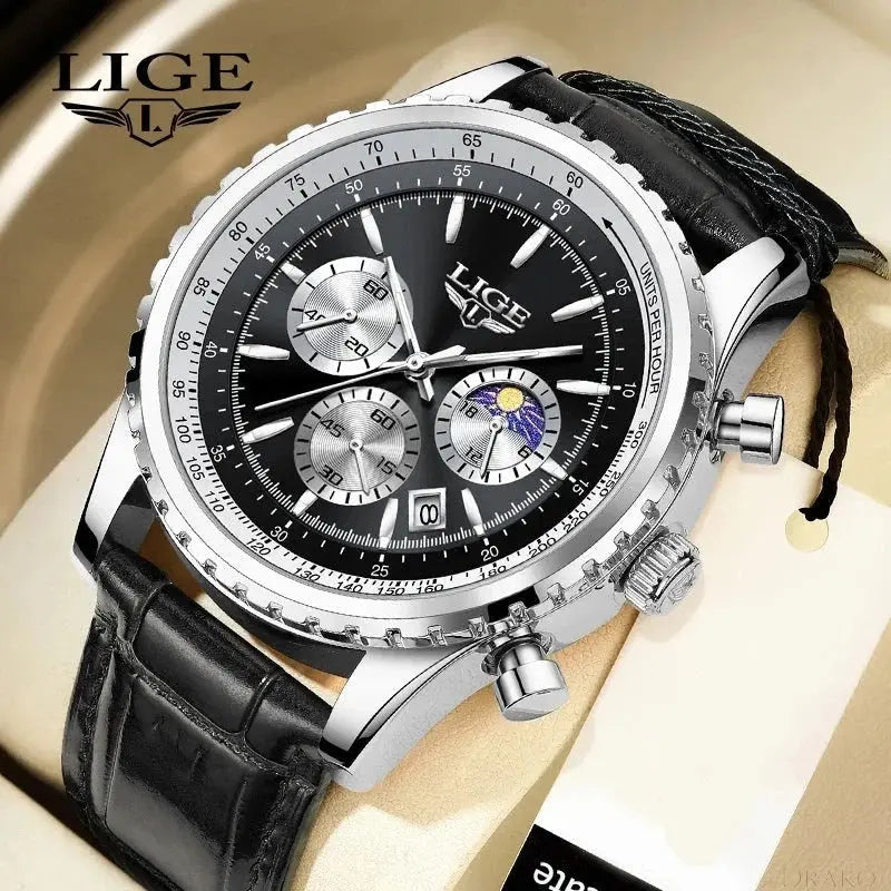 LIGE - Diamond  Drako Watches Men's Watches