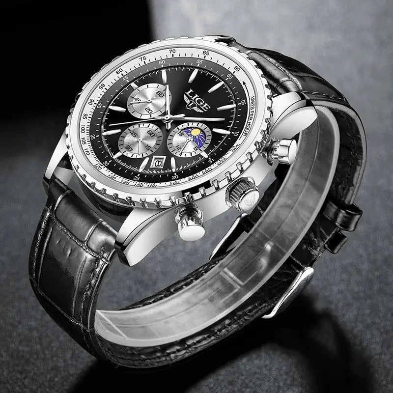LIGE - Diamond  Drako Watches Men's Watches
