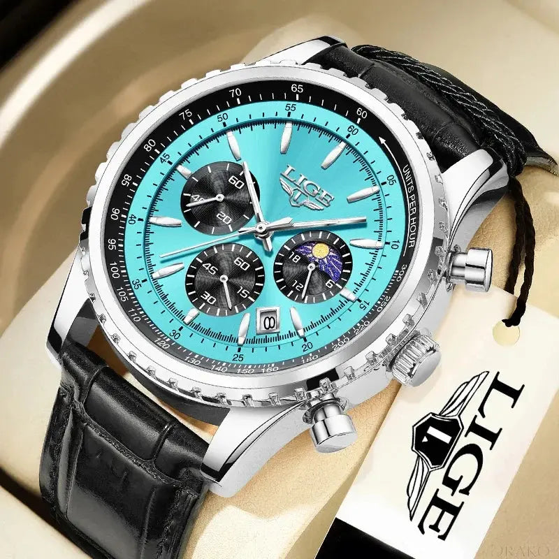 LIGE - Diamond  Drako Watches Men's Watches