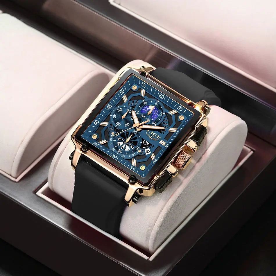 LIGE - Hollow Temple Drako Watches Men's Watches