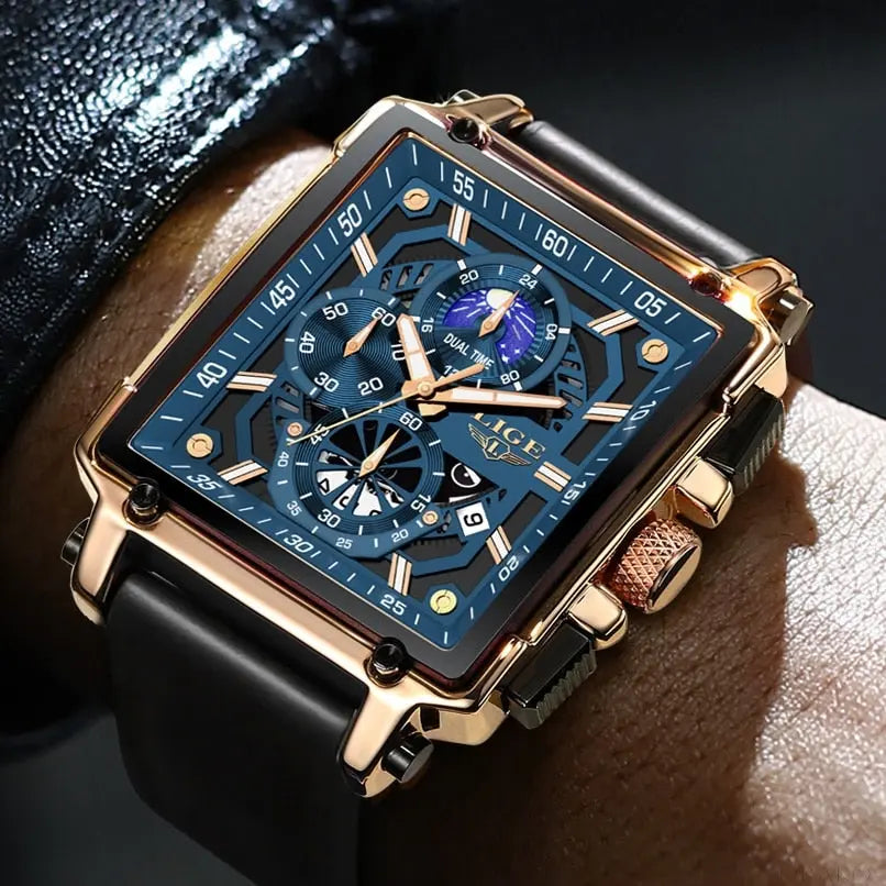 LIGE - Hollow Temple Drako Watches Men's Watches