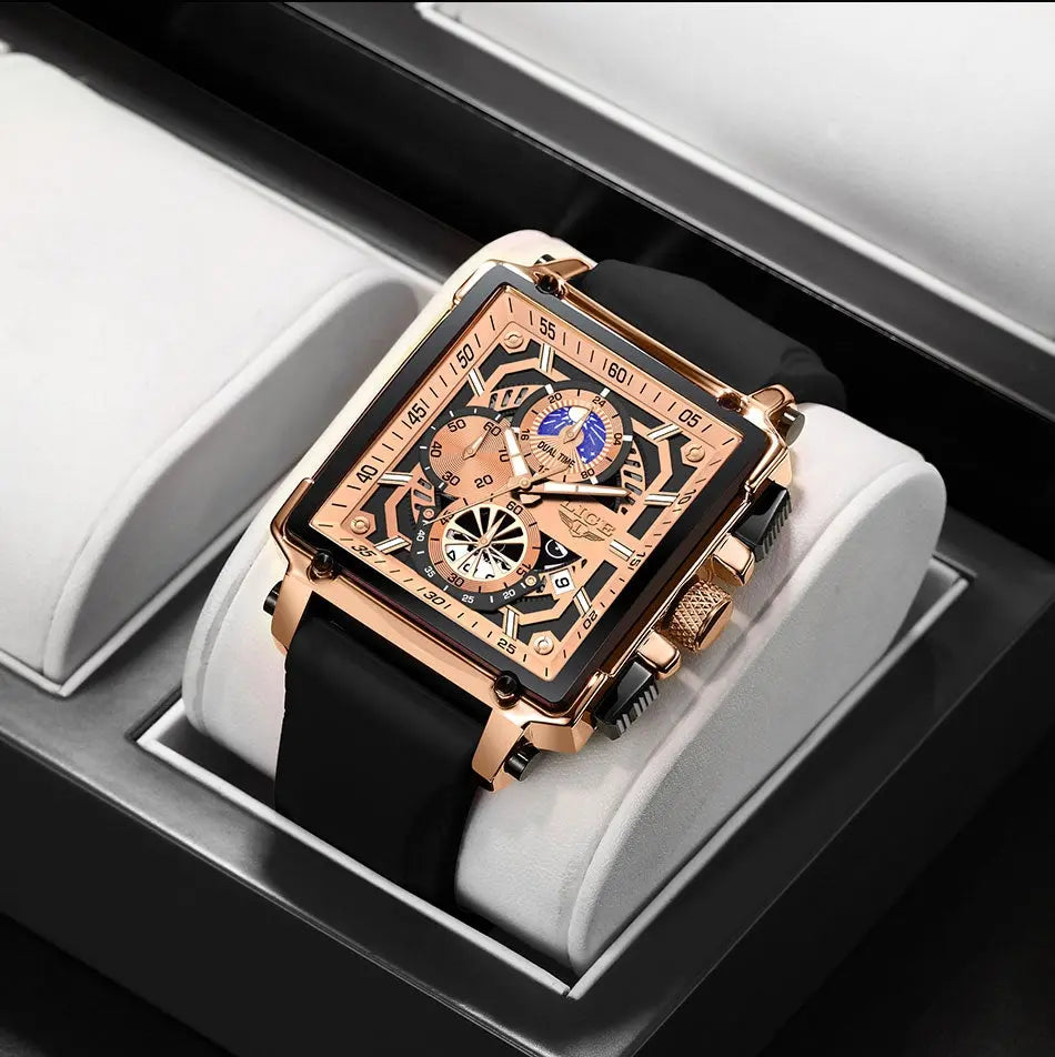 LIGE - Hollow Temple Drako Watches Men's Watches