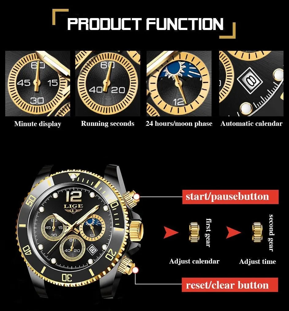 LIGE - Meteor  Drako Watches Men's Watches