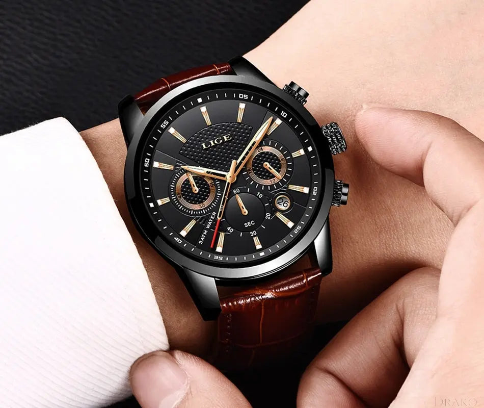 LIGE - Minimal Drako Watches Men's Watches