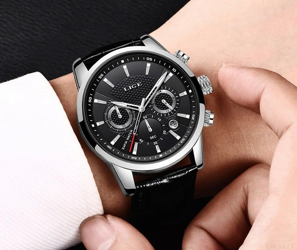 LIGE - Minimal Drako Watches Men's Watches