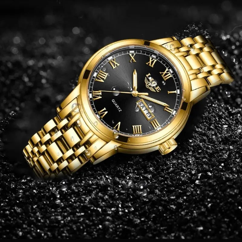 LIGE - Roman Steel Drako Watches Men's Watches