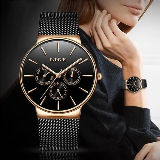 LIGE - Sleek  Drako Watches Women's Watches