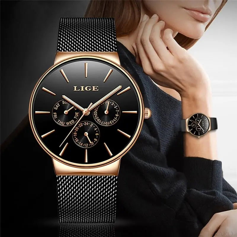 LIGE - Sleek  Drako Watches Women's Watches