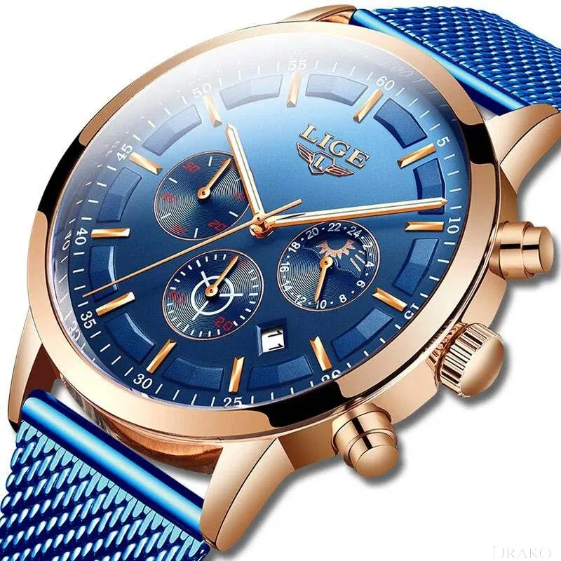 LIGE - Slim  Drako Watches Men's Watches