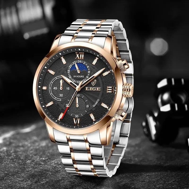 LIGE - Sports Steel Drako Watches Men's Watches