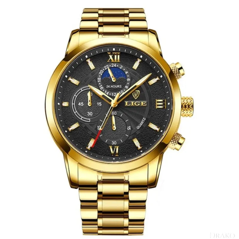LIGE - Sports Steel Drako Watches Men's Watches