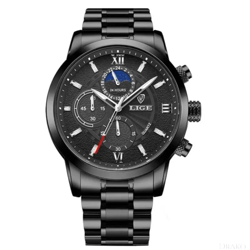 LIGE - Sports Steel Drako Watches Men's Watches