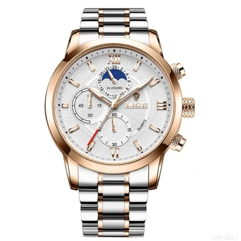 LIGE - Sports Steel Drako Watches Men's Watches