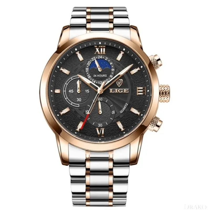 LIGE - Sports Steel Drako Watches Men's Watches