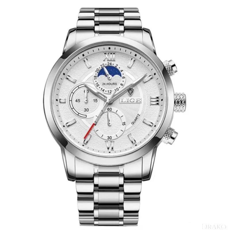 LIGE - Sports Steel Drako Watches Men's Watches