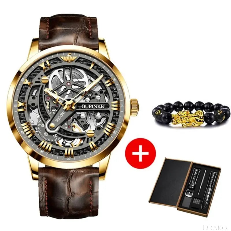 OUPINKE - Skeleton Drako Watches Men's Watches