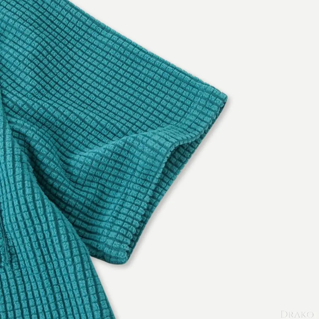 Relaxed Knitted Waffle Shirt  Drako Watches