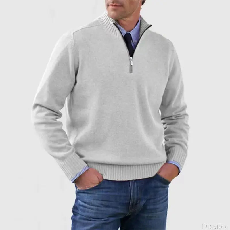 Rowan Men’s Knitted Quarter Zip Pullover  Drako Watches