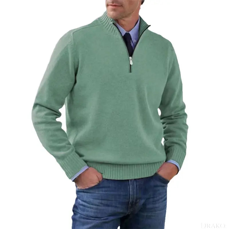 Rowan Men’s Knitted Quarter Zip Pullover  Drako Watches