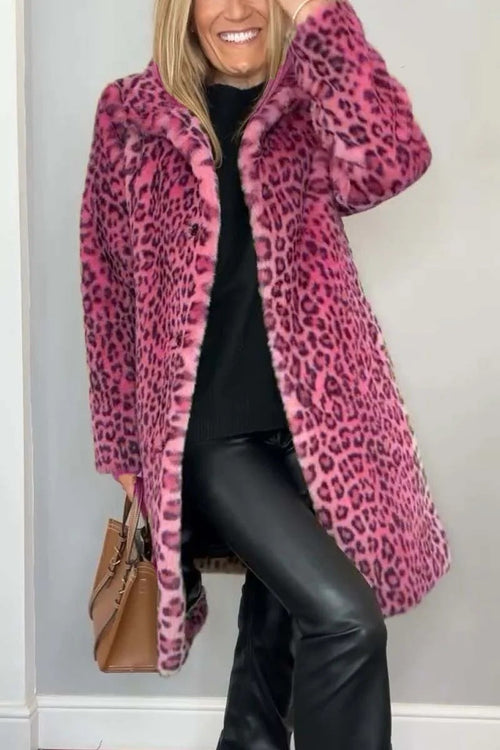 Verona Faux Fur Leopard Coat