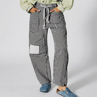 Lunaro Striped Patchwork Pants