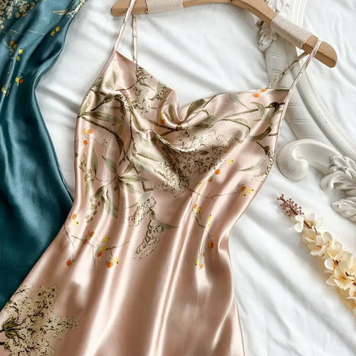 Siena Floral Satin Nightgown