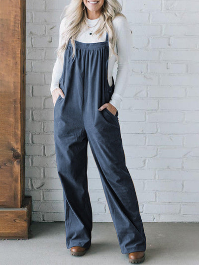 Women's Cozy Corduroy Loose Fit Overalls  Drako™️