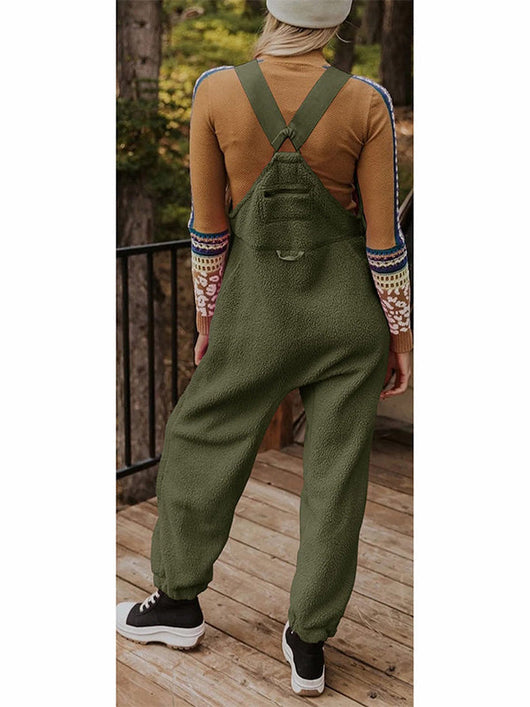 Women's Fleece Thermal Overalls With Zippered Pockets  Drako™️