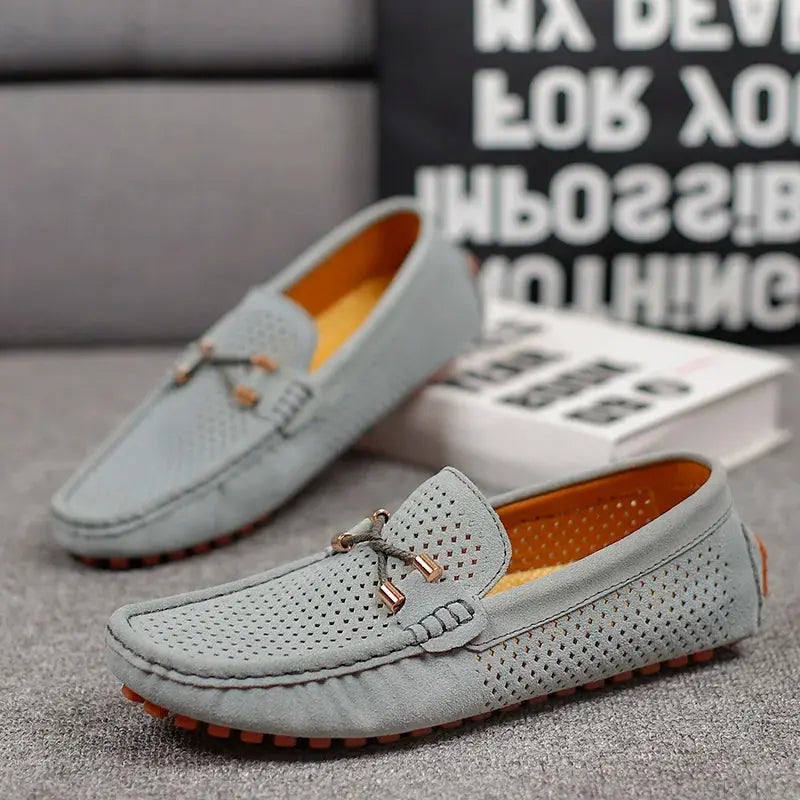 Adrian Leather Slip-On Loafers  Drako Watches Shoes
