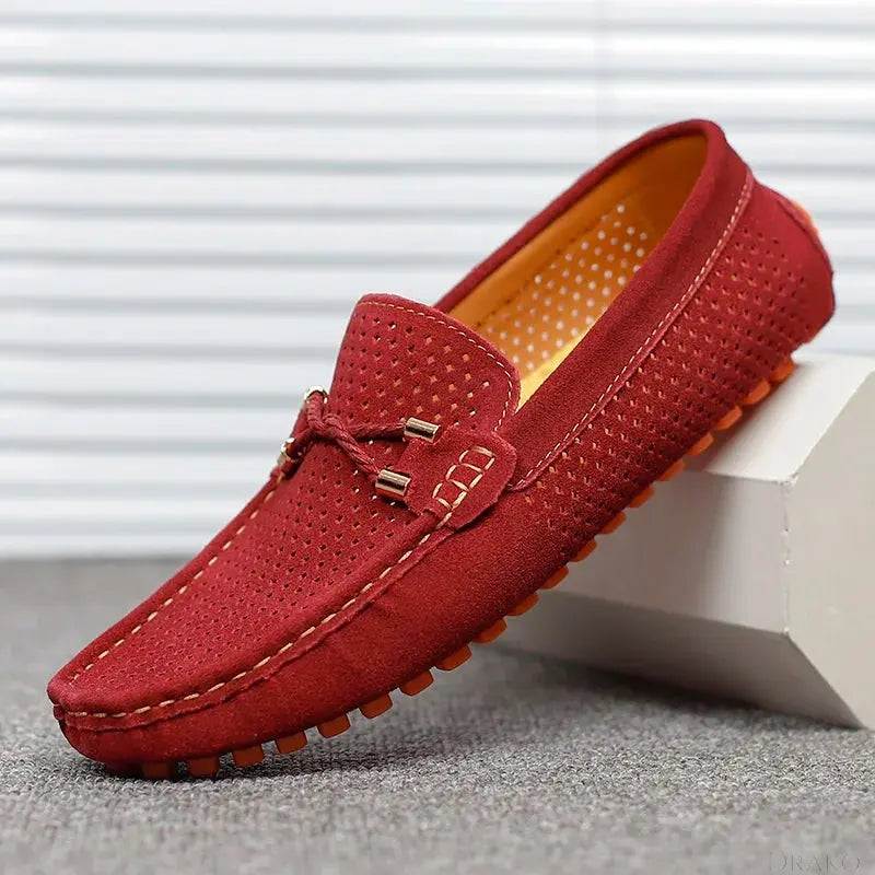 Adrian Leather Slip-On Loafers  Drako Watches Shoes