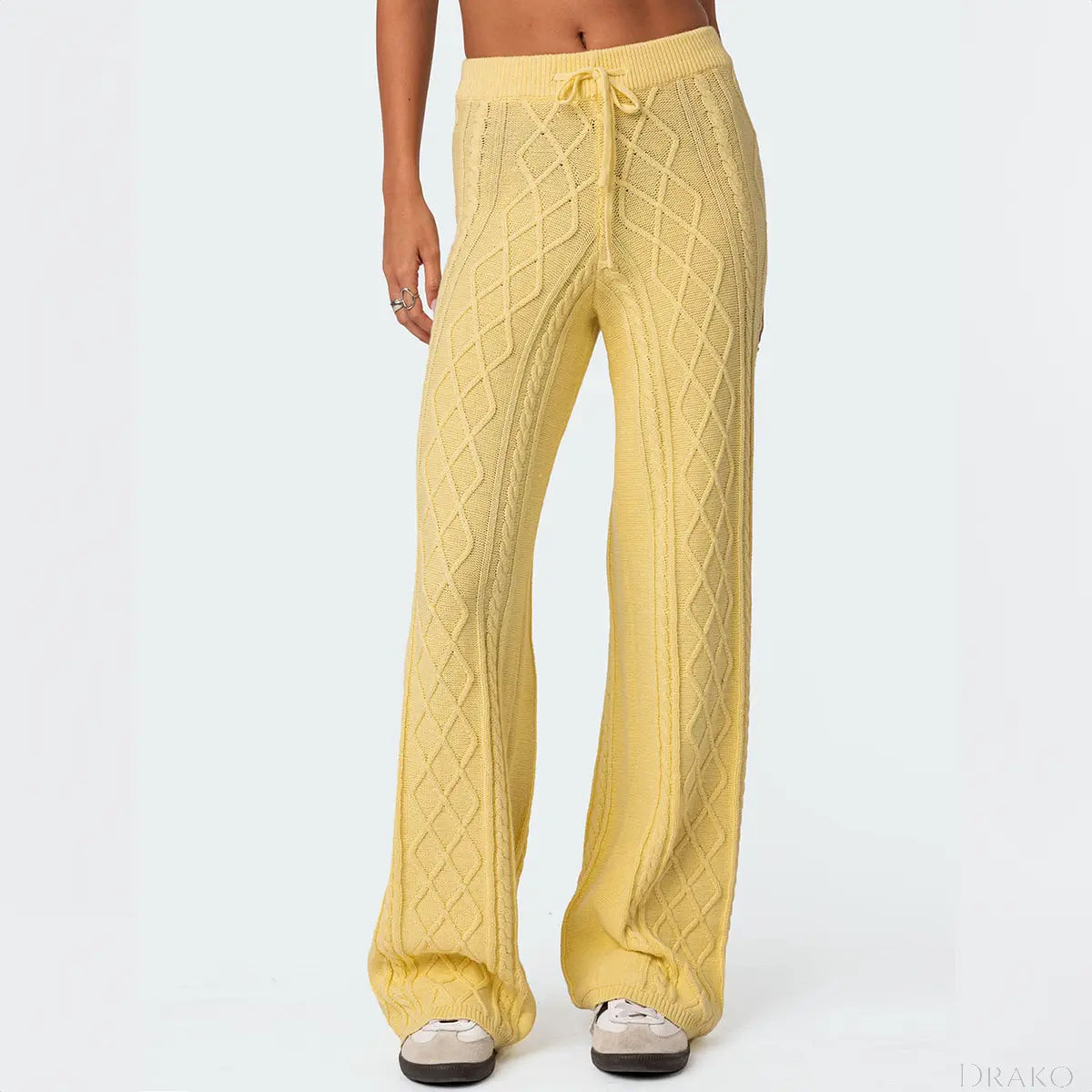 Amara Knit Wide-Leg Pants  Drako Watches