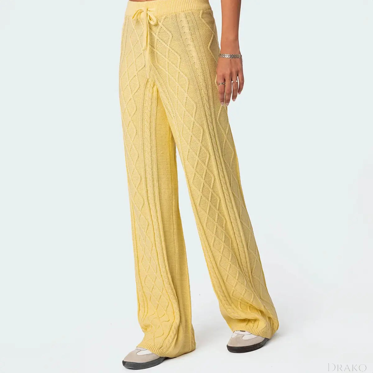 Amara Knit Wide-Leg Pants  Drako Watches