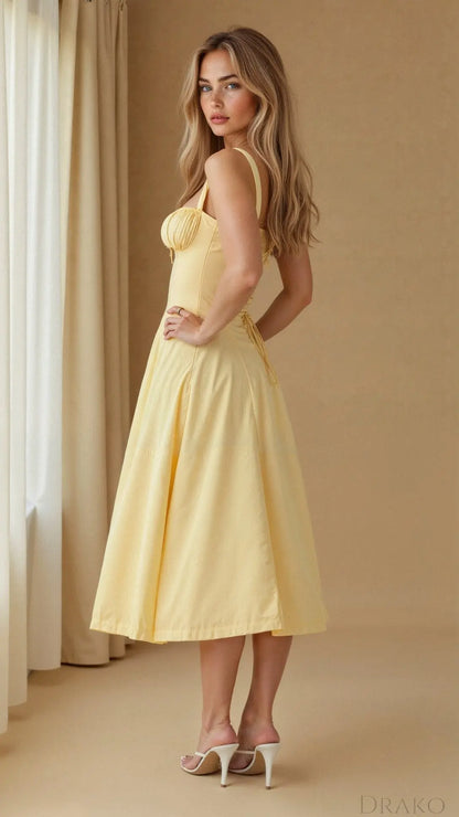 Amelia Women’s Floral Midi Dress  Drako Watches