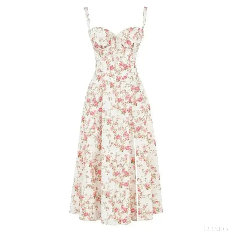 Amelia Women’s Floral Midi Dress  Drako Watches