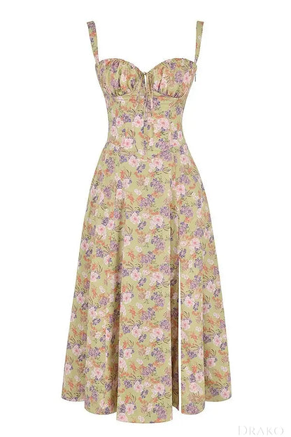 Amelia Women’s Floral Midi Dress  Drako Watches