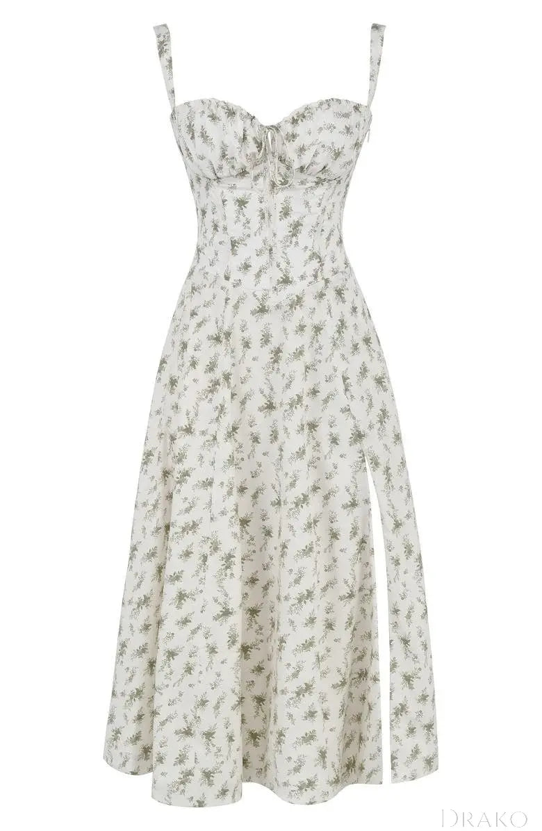 Amelia Women’s Floral Midi Dress  Drako Watches