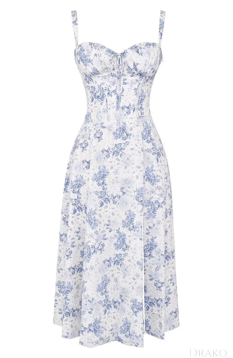 Amelia Women’s Floral Midi Dress  Drako Watches