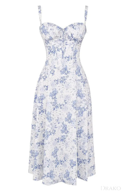 Amelia Women’s Floral Midi Dress  Drako Watches