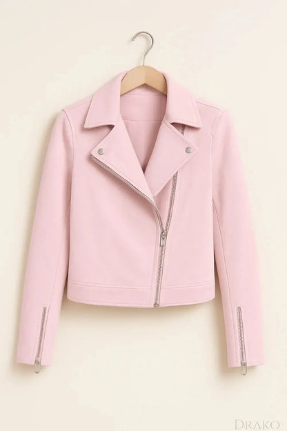 Aria Women’s Zipper Moto Bomber Jacket  Drako Watches