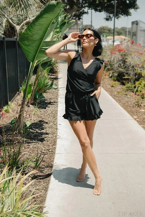 Aurea Women’s Ruffle Detail Romper