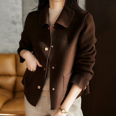 Clara Short Coat in Soft Synthetic Wool  Drako Watches